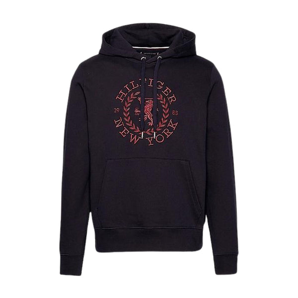 Tommy Hilfiger Felpa con cappuccio Felpa Uomo nero con logo sul petto Blu - Francavilla Moda